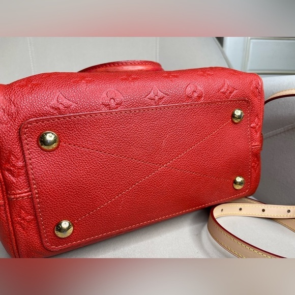 Louis Vuitton Empreinte Speedy Bandouliere 25 Purse Bag M40756 Red Monogram - Picture 7 of 12